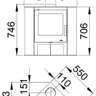 Tuin/Terras Haard Lerma hoek - houtmodel vrijstaand