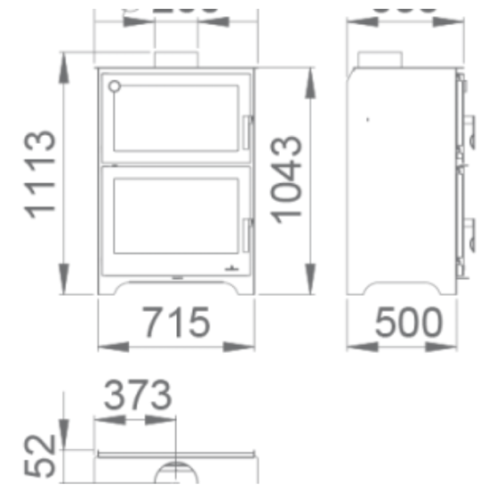 Tuin/Terras Haard Murano - houtmodel vrijstaand met oven