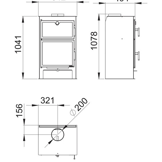 Tuin/Terras Haard Boreal EH 8000 - houtmodel hoek vrijstaand met oven