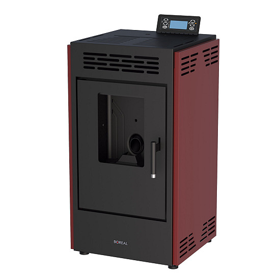 Tuin/Terras Haard Boreal 9 bordaux - pelletmodel vrijstaand
