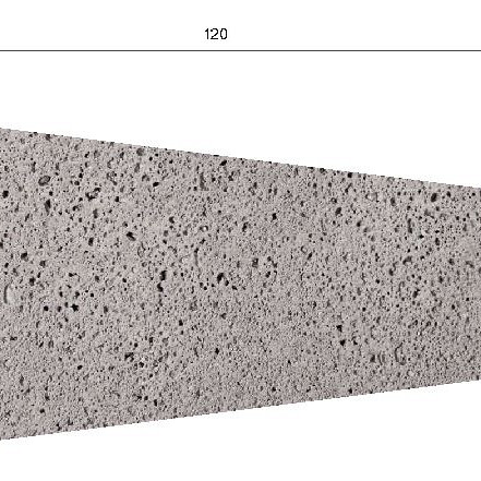 Trapezium tegel 120x60/30x8 cm Grijs