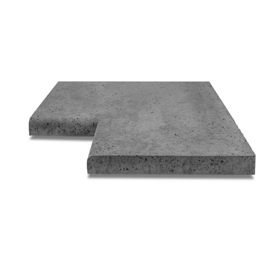 ArtiStone zwembadrand hoekstuk 90 graden 40x5 Antraciet