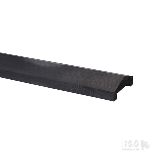 Grenen afdekkappen - recht teruggedroogd/geïmpregneerd zwart 220 cm