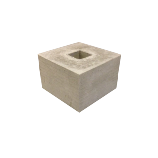 Poer 30x30x20 met gat vierkant 9x9cm