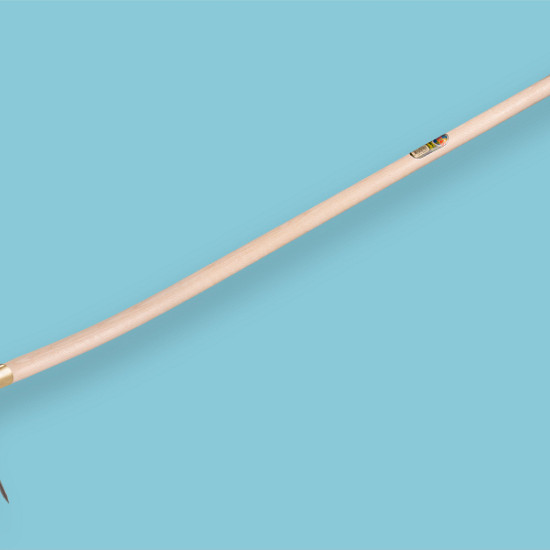 Mesthaak OFFNER 4 tands, korte tanden, met dul met gebogen Essen steel 140 cm