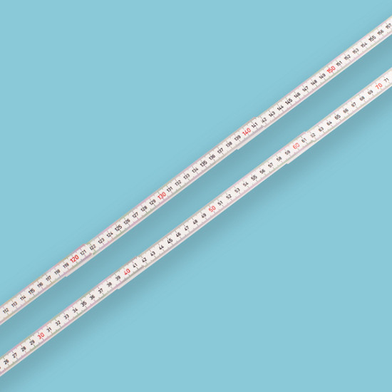 Duimstok HULTAFORS 200 cm glasfiber wit 10 delig