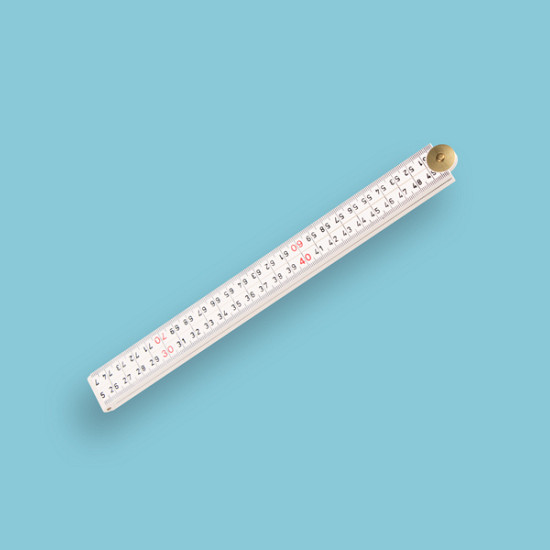 Duimstok HULTAFORS 100 cm glasfiber wit