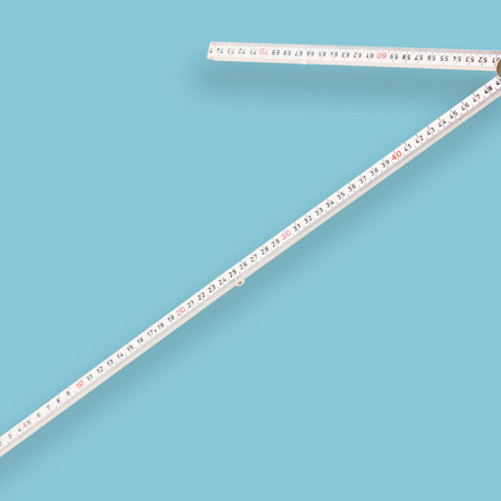 Duimstok HULTAFORS 100 cm glasfiber wit