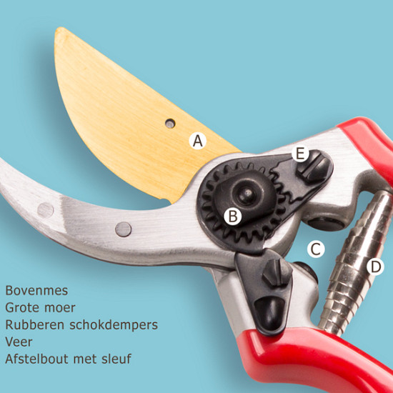 Snoeischaar TITAN 2 Professionele kwaliteit. Blad met Titanium coating