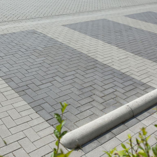 Infra Betonklinker half 10,5x10,5x8 basic grijs