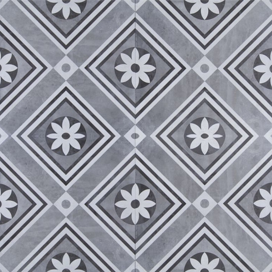 GeoCeramica® 60x60x4 Concreet Flower decor #