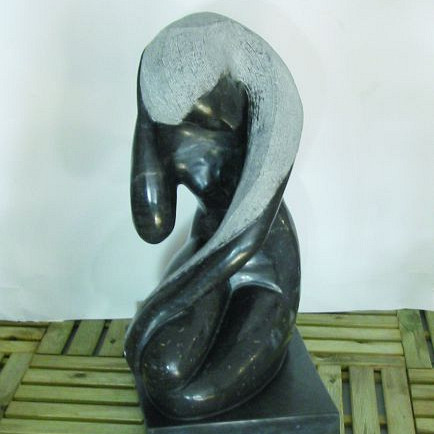Woman relaxing Zwart 100cm