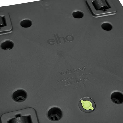 Elho vivo next vierkant 40 living black (lxbxh) 39x40x38 cm + wielen