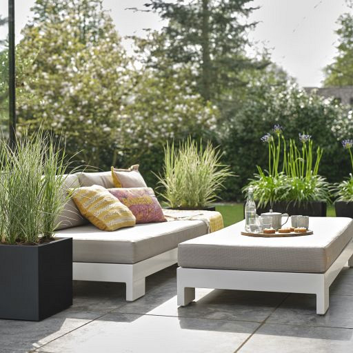 Elho vivo next vierkant 40 living black (lxbxh) 39x40x38 cm + wielen