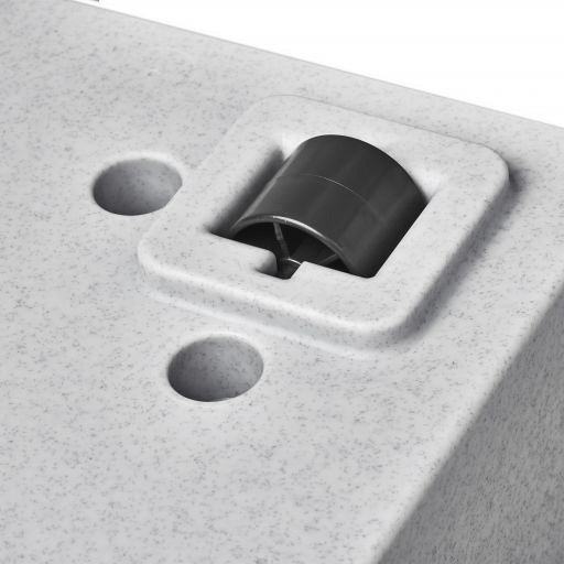 Elho vivo next vierkant 40 living concrete (lxbxh) 39x40x38 cm + wielen