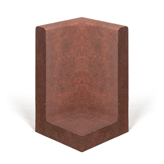 L Hoekelement 30x30x40 Roestbruin