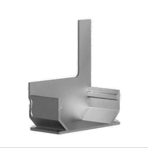 Sleufgoot aluminium Sidedrain/75 eindstuk links