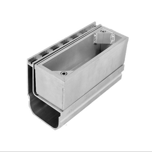Sleufgoot aluminium Sidedrain/75 inspectieluik 250 mm