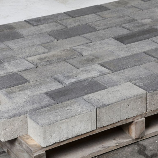 Infra Betonklinker 21x10,5x8 cm Grijs-zwart (komo-keur)
