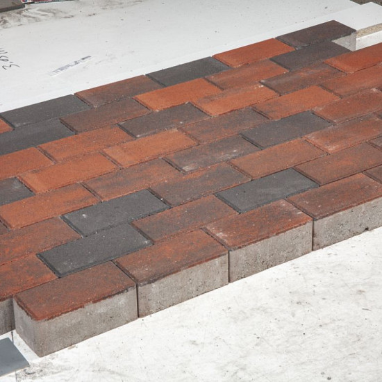 Infra Betonklinker 21x10.5x8 cm Rood-zwart 21x10,5x8 (komo-keur)