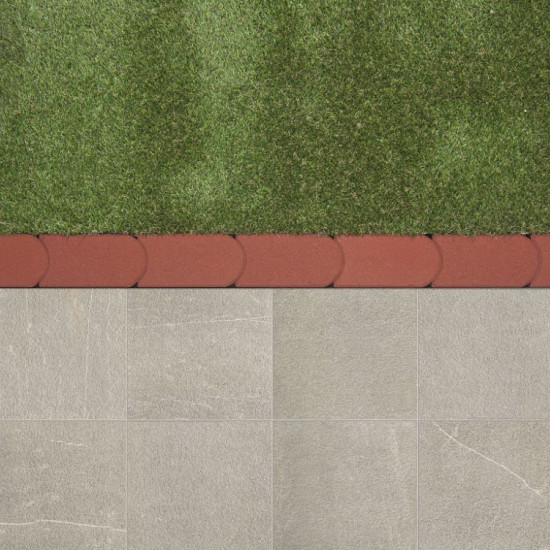 Graskantsteen Rood 22x12x4,5