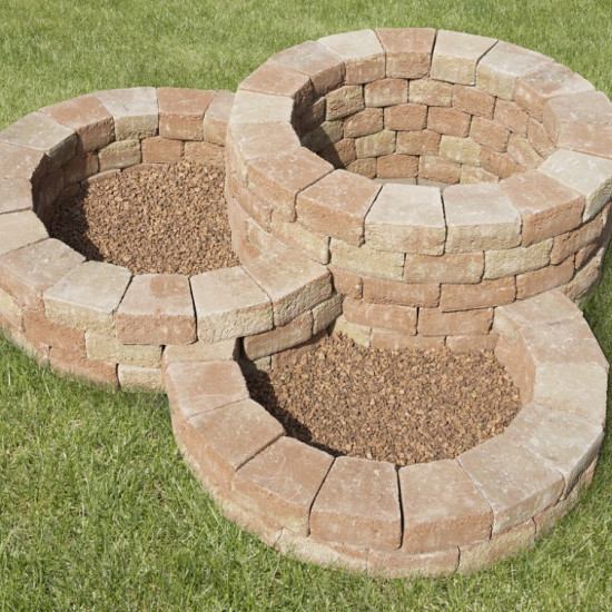 Pilestone ronde plantenbak Mont Blanc 23/17x21,5x10 cm
