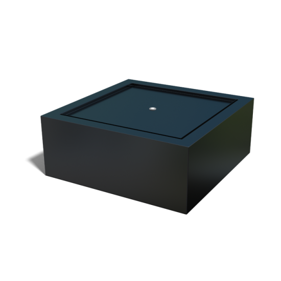 Aluminium watertafel 50x50x40-RAL9005 (zwart)-Inclusief LED-verlichting
