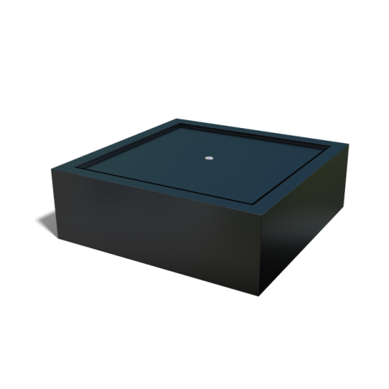 Aluminium watertafel 120x120x40-RAL9010 (wit)-Inclusief LED-verlichting