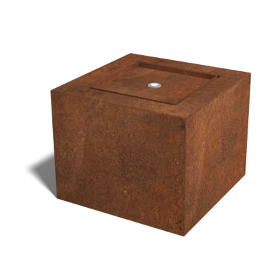 Cortenstaal watertafel 50x50x40-Exclusief LED-verlichting