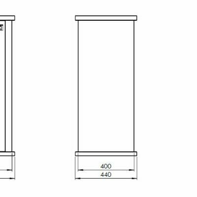 Gepoedercoat staal brievenbus Type S-RAL7016 (antraciet grijs)