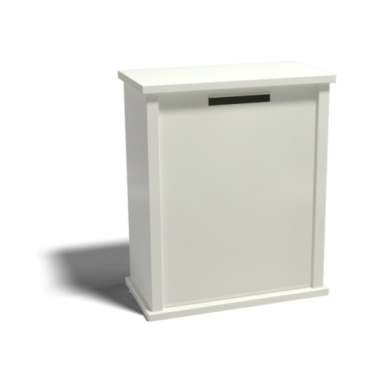 Gepoedercoat staal brievenbus Type L-RAL9010 (wit)