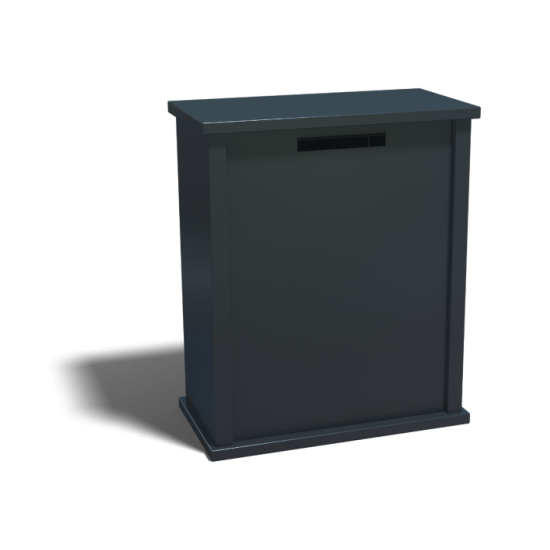 Gepoedercoat staal brievenbus Type L-RAL7016 (antraciet grijs)