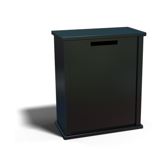 Gepoedercoat staal brievenbus Type L-RAL9005 (zwart)