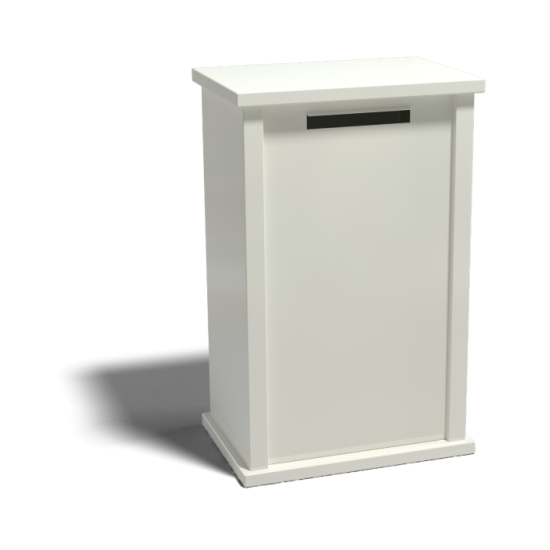 Gepoedercoat staal brievenbus Type M-RAL9010 (wit)