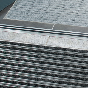 ACO Schoonloper Aluminium mat met tapijtstroken antraciet 100x50x2cm