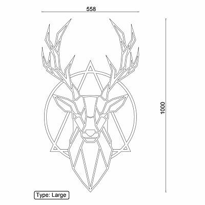 Cortenstaal wanddecoratie Deer 2.0-Large