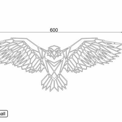 Cortenstaal wanddecoratie Eagle-Small