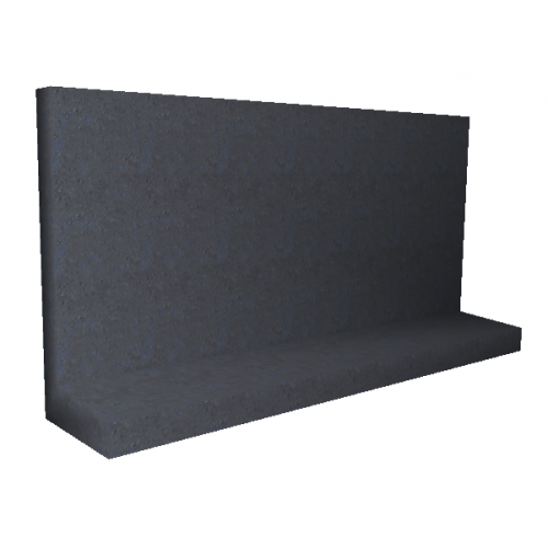 Oud Hollandse keerwand 75x40x200 Zwart (hxdxl)