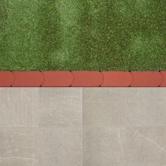 Graskantsteen Rood 22x12x4,5