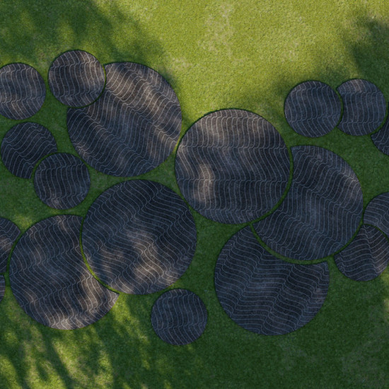 Keramische staptegel TD Decor rond Ø122x2 cm Wave - model B