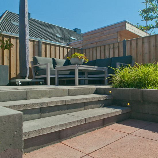 Patioblok strak 30x12x10 cm antraciet