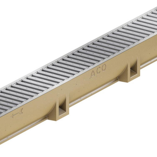 Aco Euroline goot, L=1000mm, H60 verzinkt sleufrooster