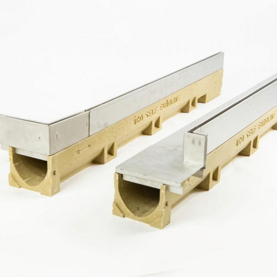 Aco Slotline RVS hk.st uitw H=65mm L=850+150