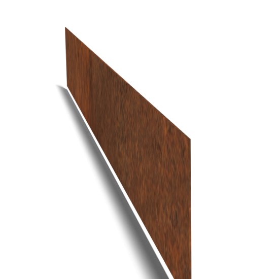 Cortenstaal kantopsluiting recht 250mm (lengte 240cm)