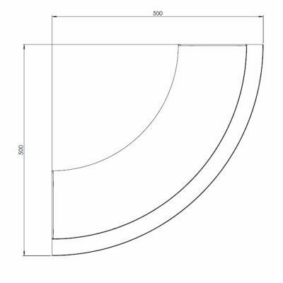 Cortenstaal keerwand buitenbocht 50x50cm (hoogte 30cm)