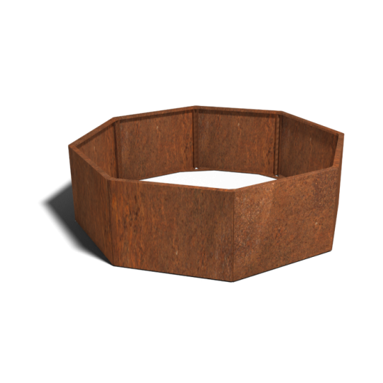 Cortenstaal plantenbak Achthoek 80 hoogte=80cm