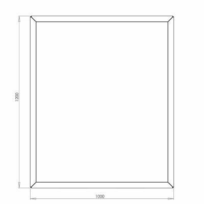 Cortenstaal plantenbak Rechthoek 100x120 hoogte=80cm opties=geen bodemplaat