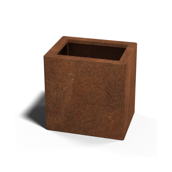 Cortenstaal plantenbak Rechthoek 30x40 hoogte=40cm opties=bodemplaat + 4 wielen