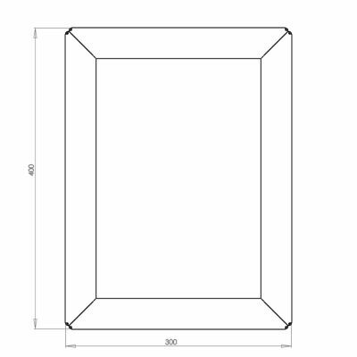 Cortenstaal plantenbak Rechthoek 30x40 hoogte=80cm opties=bodemplaat + (8) voeten