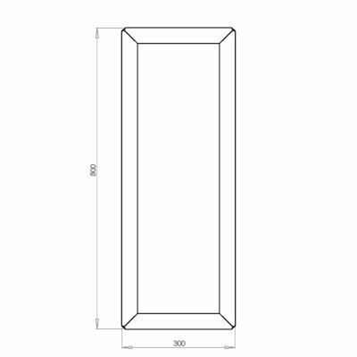 Cortenstaal plantenbak Rechthoek 30x80 hoogte=60cm opties=bodemplaat + (8) voeten